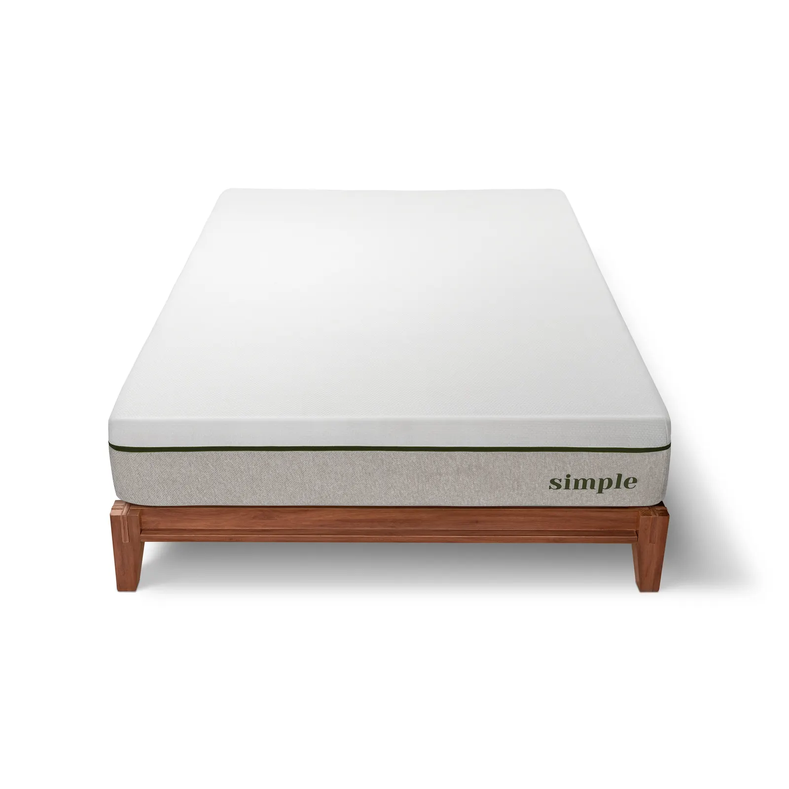 Colchón Simple ya expandido sobre una base de madera